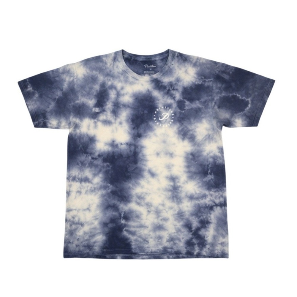 Primitive Tie Dye T-Shirt Mens M Blue White Excellent Skateboard Graphic Tee